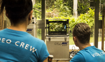 Ekipa filmowa na planie reklamy